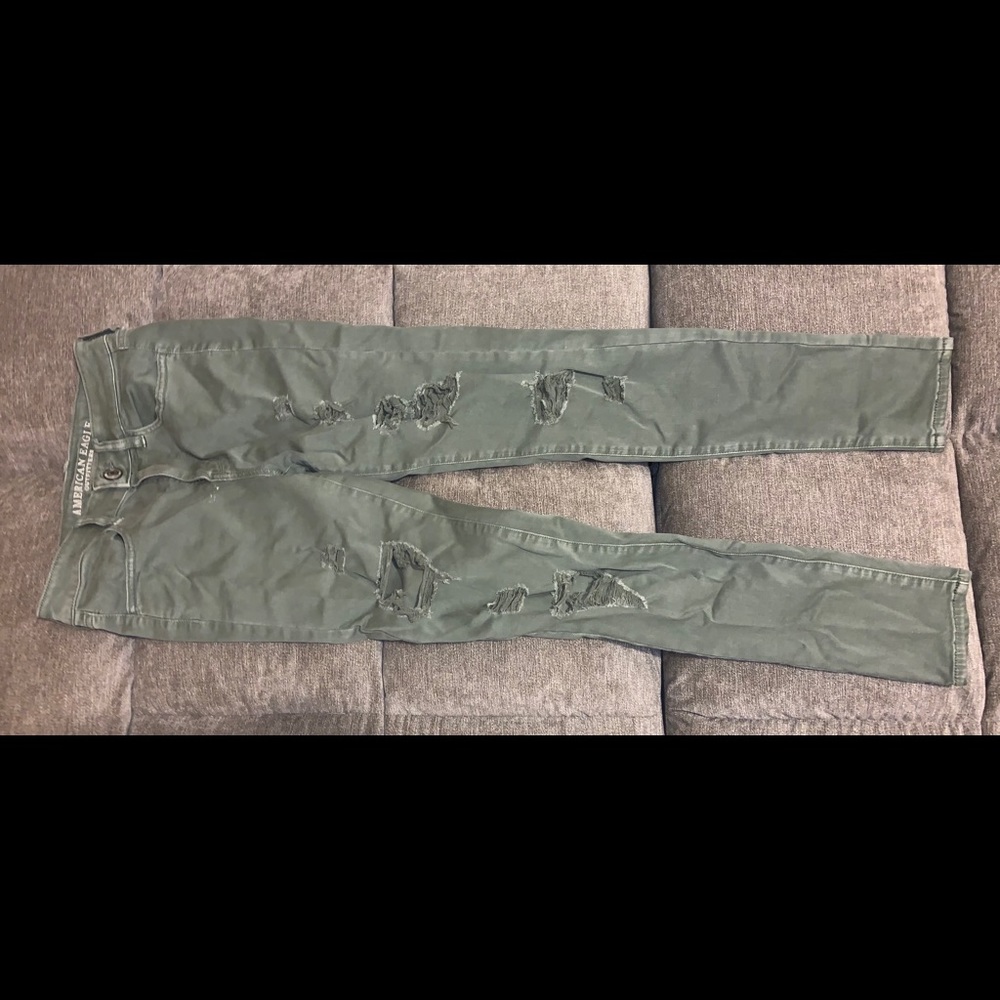 Green American eagle jeans